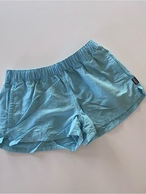 NWOT Patagonia Women's “Barely Baggies” Water/Hiking Shorts- Aqua Blue - Small